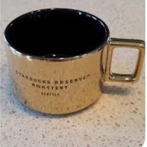 Starbucks Milano Espresso Reserve Gold tone Coffee Cup